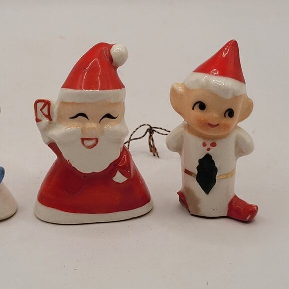 Vintage Holt Howard Porcelain Christmas Miniatures Figurines Set of 4 1958 READ - Picture 3 of 11
